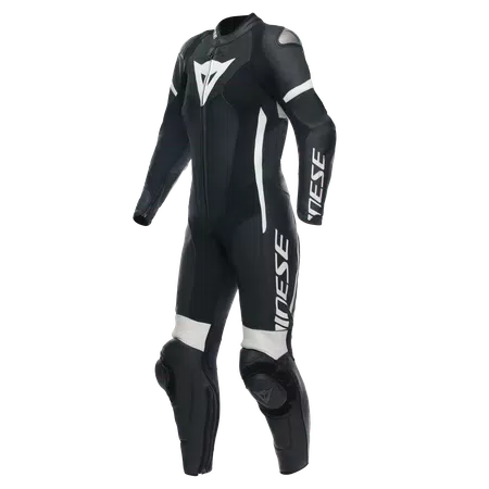 GROBNIK - WOMEN'S 1-PIECE MOTORCYCLE PERFORATED LEATHER SUIT - BLACK/BLACK/WHITE - 1