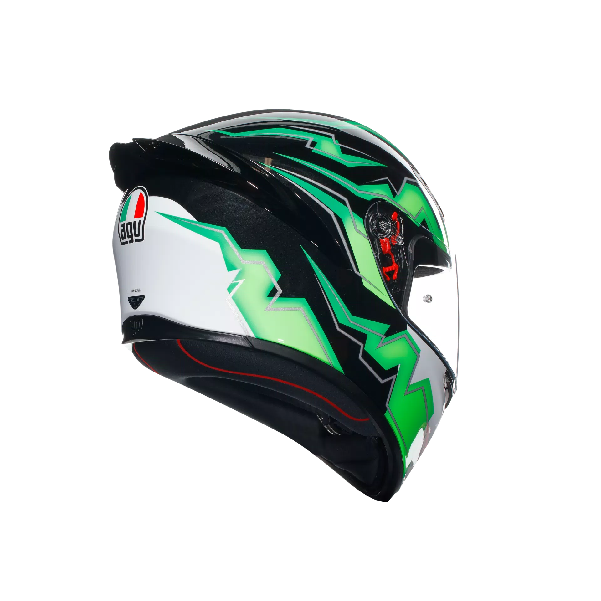 K1 S KRIPTON BLACK/GREEN - CASCO MOTO INTEGRALE E2206