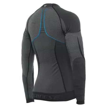 HEREN TECHNISCH DROOG LS SKI T-SHIRT - BLACK/BLUE - 2