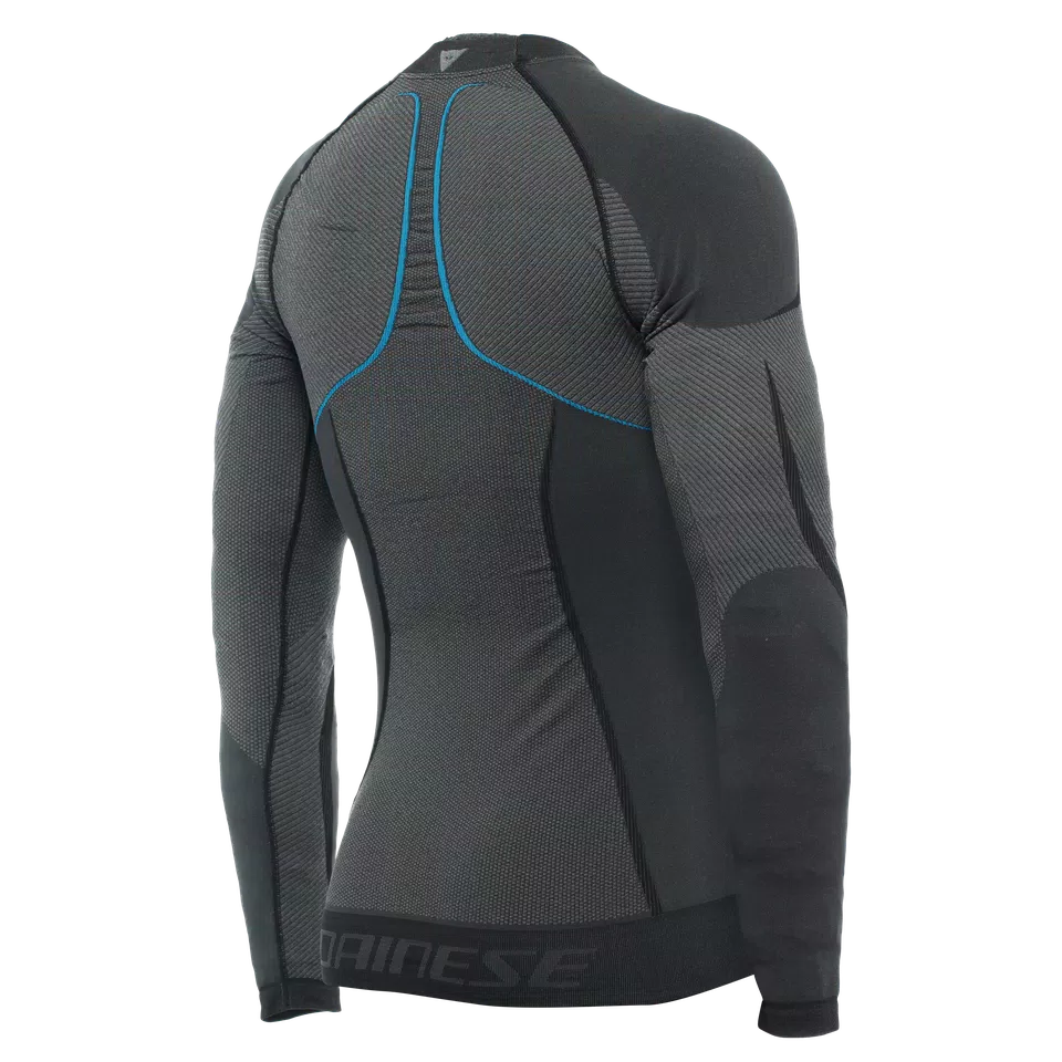 MEN'S DRY LS SKI TECHNICAL T-SHIRT - BLACK/BLUE - 2