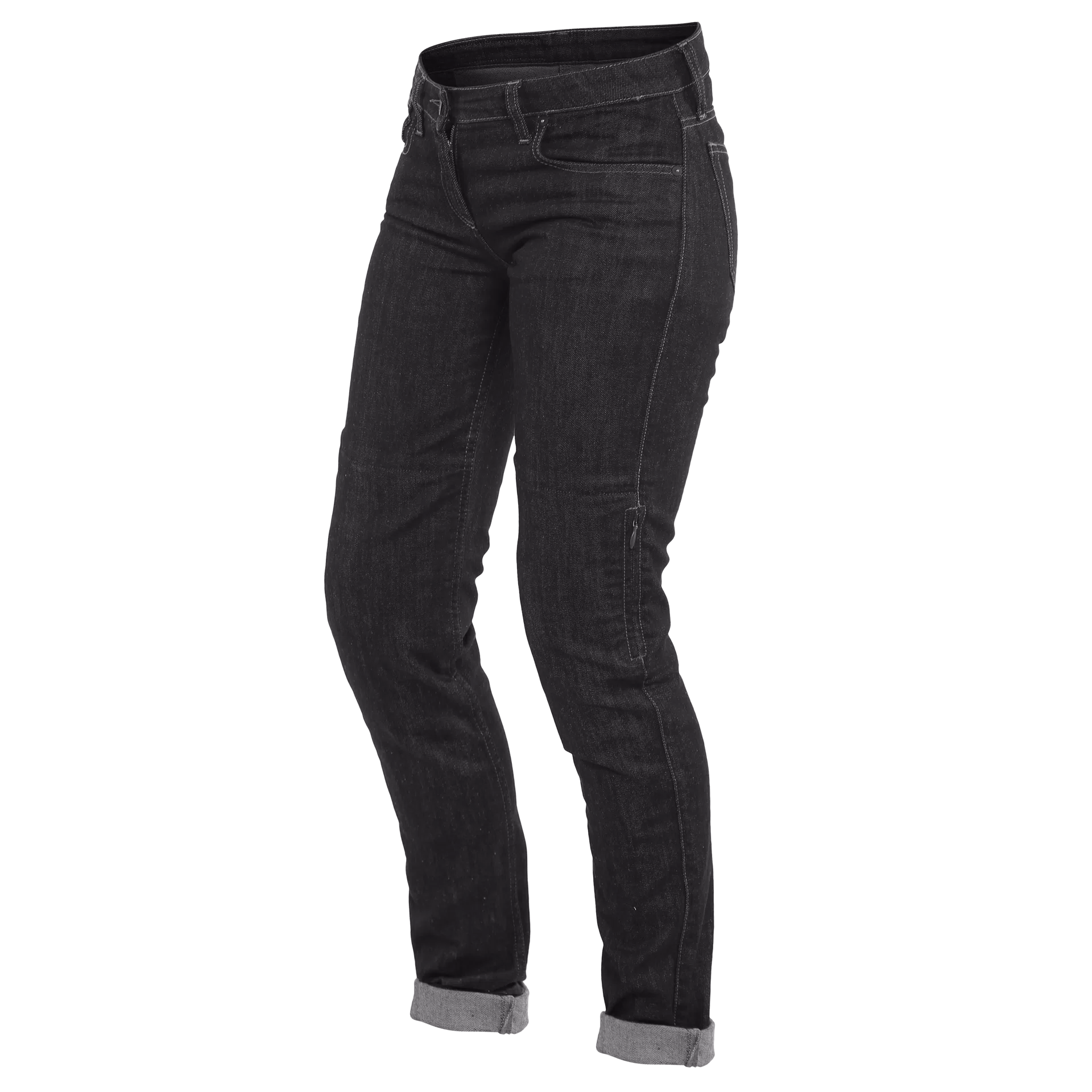 DENIM SLIM LADY TEX PANTS BLACK Dainese