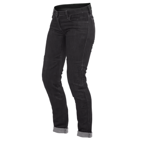 DENIM SLIM - WOMEN'S MOTORCYCLE JEANS - BLACK - 1