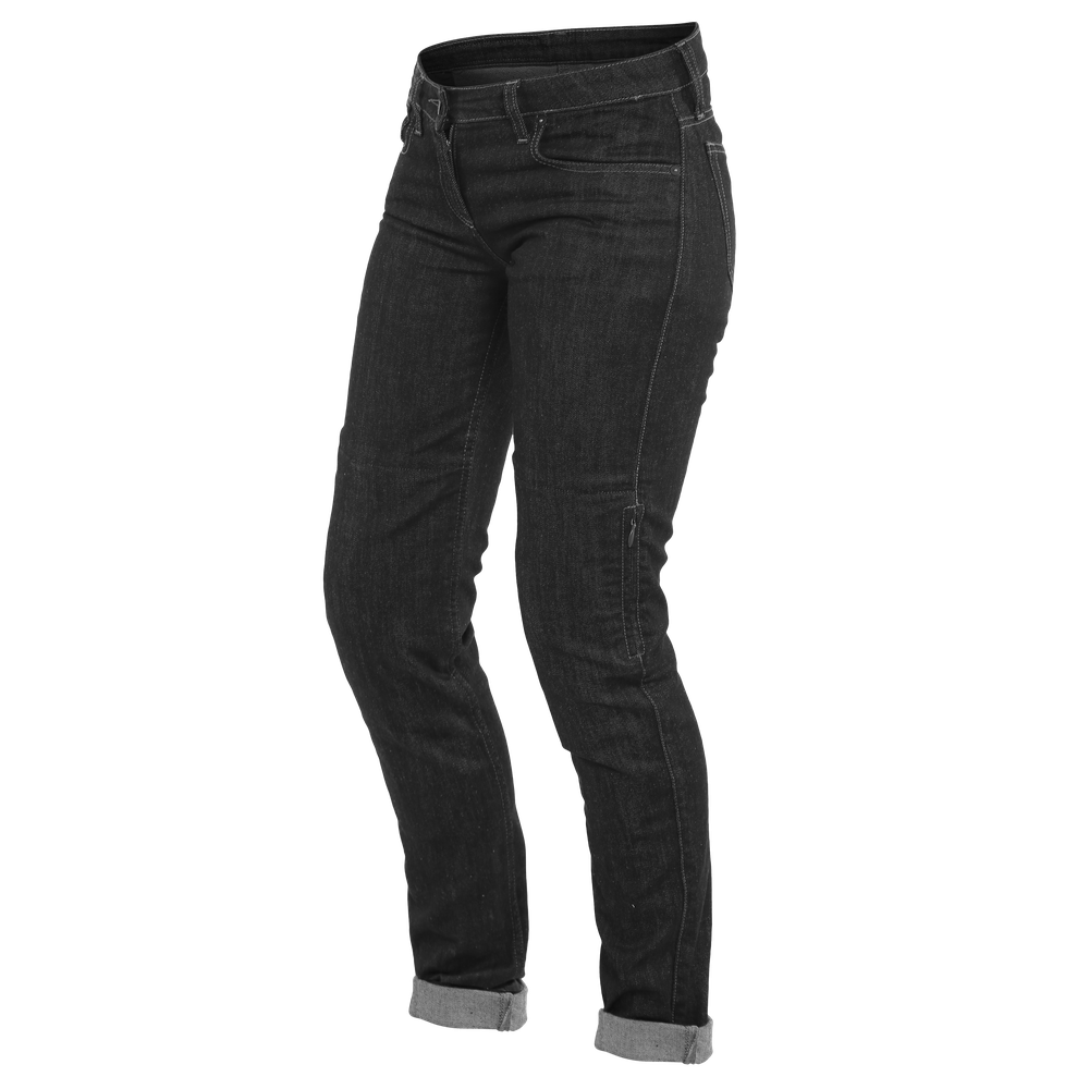 denim-slim-jeans-moto-donna-black image number 0
