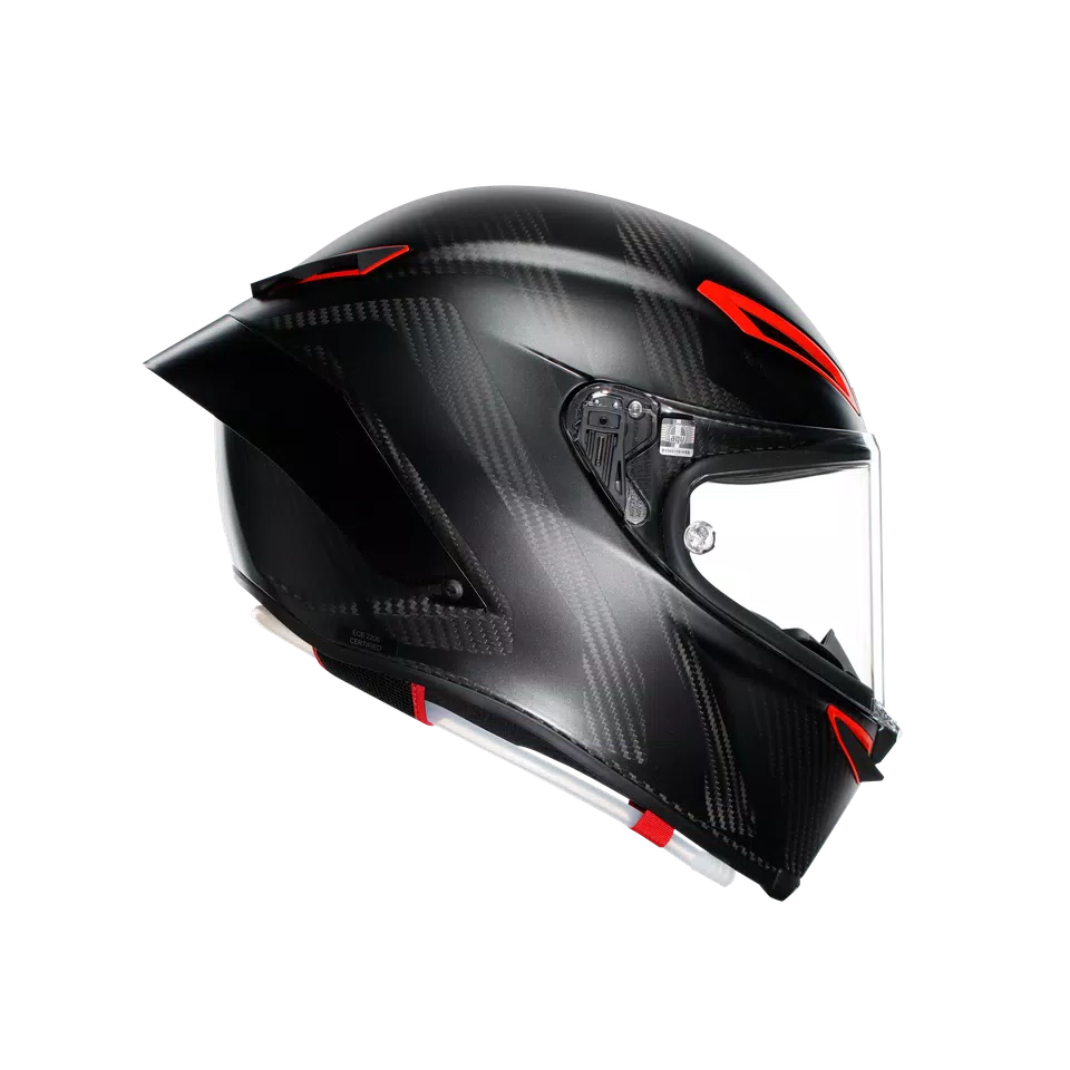 PISTA GP RR INTREPIDO MATT CARBON/BLK/RED - MOTORBIKE FULL FACE HELMET E2206 DOT -  - 3