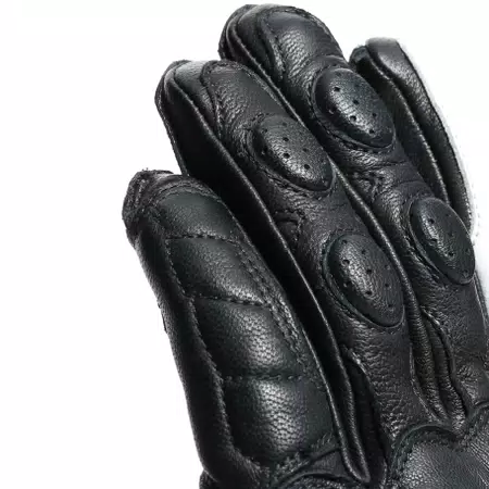 IMPETO - MEN'S MOTORCYCLE LEATHER GLOVES - BLACK/WHITE - 4