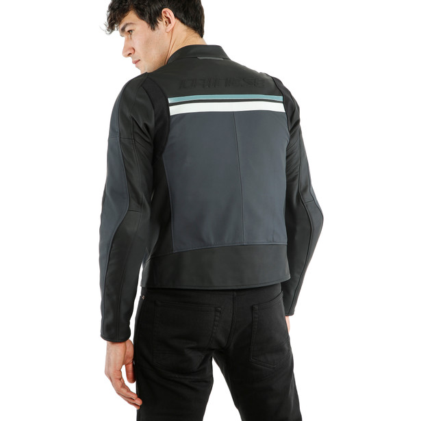 hf-3-leather-jacket-black-ebony-n-atlantic-glacier-gray image number 5