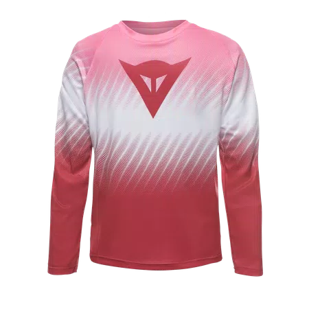 SCARABEO JERSEY LS - LONG SLEEVE BIKE SHIRT FOR KIDS - PINK/WHITE - 1