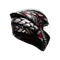 K1 S LYZARD MATT BLACK/GREY/RED - MOTORBIKE FULL FACE HELMET DOT (E2206)