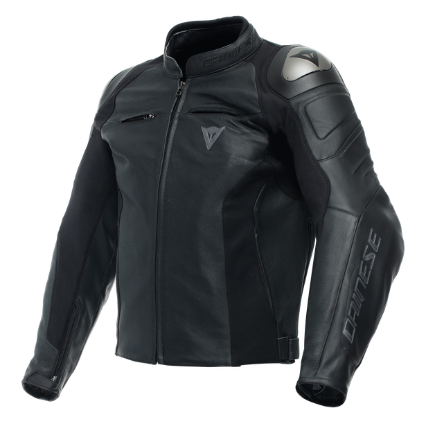 essential-racing-leather-perf-jacket-black-anthracite image number 0