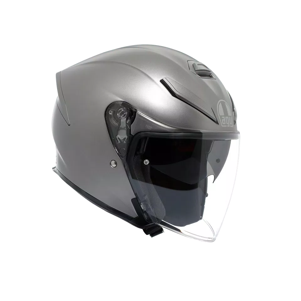 K5 JET EVO MONO MATT LUNA GREY - MOTORBIKE OPEN FACE HELMET E2206 -  - 1