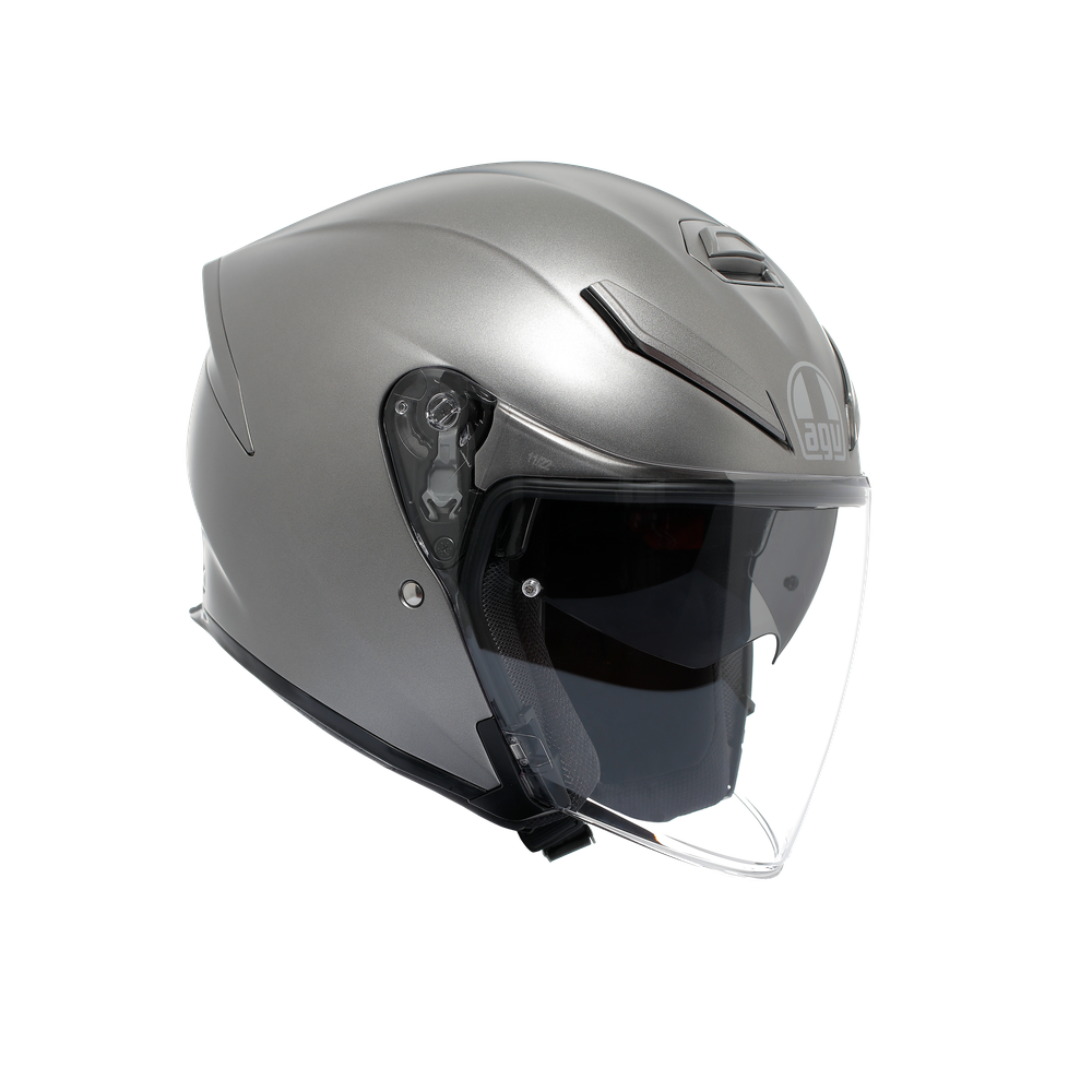 k5-jet-evo-mono-matt-luna-grey-motorbike-open-face-helmet-e2206 image number 0