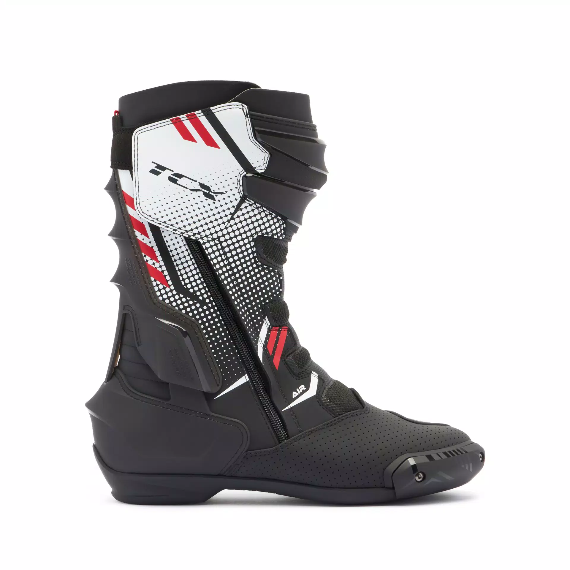 S-TR1 AIR BOTTES MOTO SPORT HOMME - NOIR/BLANC/ROUGE