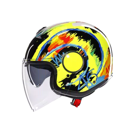 ETERES ROSSI WINTER TEST 2019 - MOTORBIKE OPEN FACE HELMET E2206 -  - 4