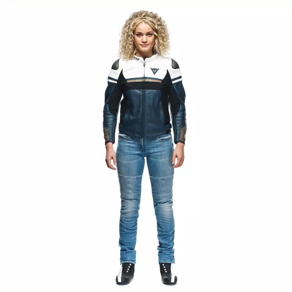 RAPIDA - WOMEN'S MOTORCYCLE LEATHER JACKET | BLACK-IRIS RAPIDA - WOMEN'S MOTORCYCLE LEATHER JACKET | BLACK-IRIS