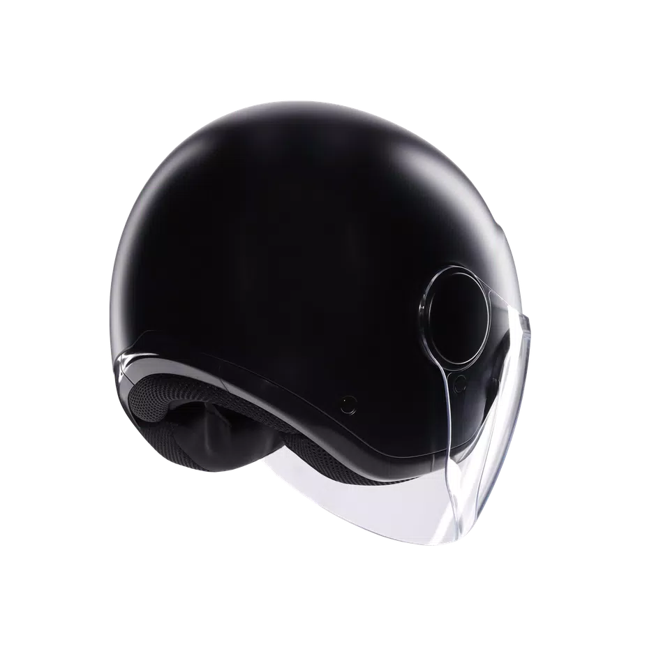 ETERES MONO MATT BLACK - MOTORBIKE OPEN FACE HELMET E2206 -  - 6