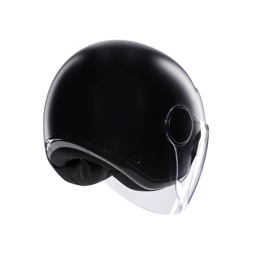 eteres-mono-matt-black-motorbike-open-face-helmet-e2206 image number 5