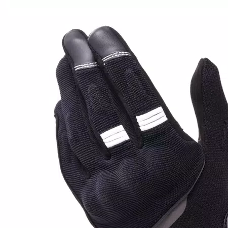 METRAX AIR - WOMEN'S SUMMER TEXTILE MOTORCYCLE GLOVES - BLACK/BLACK/WHITE - 6