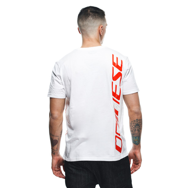 dainese-big-logo-t-shirt-uomo-white-fluo-red image number 4