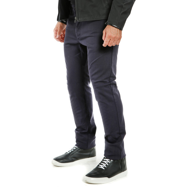 casual-slim-pantaloni-moto-in-tessuto-uomo-blue image number 4