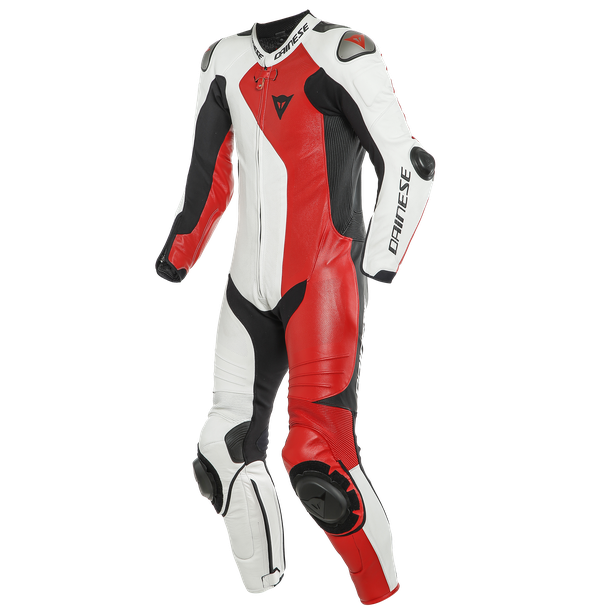 adria-1pc-leather-suit-perf-white-lava-red-black image number 0