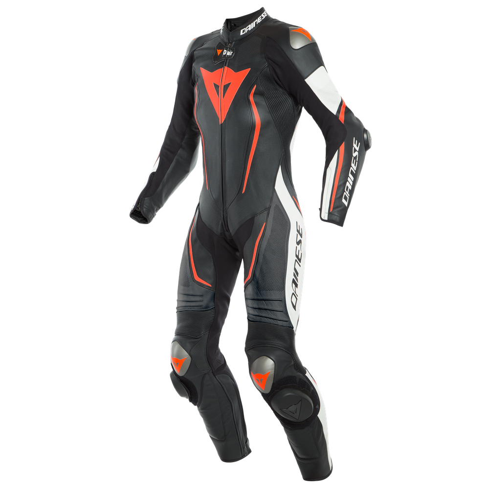 misano-2-d-air-lady-perf-1pc-suit-black-white-fluo-red image number 0