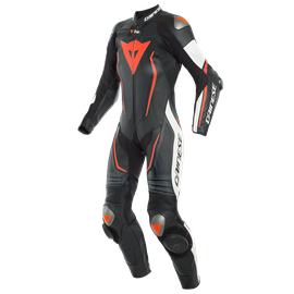 MISANO 2 D-AIR LADY PERF. 1PC SUIT BLACK/WHITE/FLUO-RED