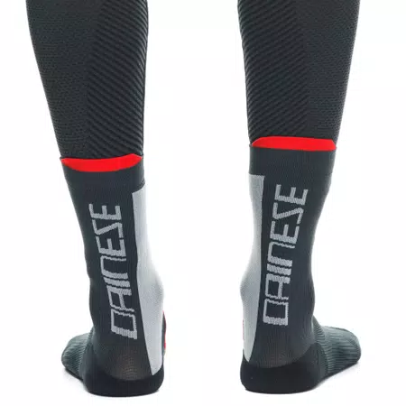 MOTORCYCLE THERMAL SOCKS - MID - BLACK/RED - 4