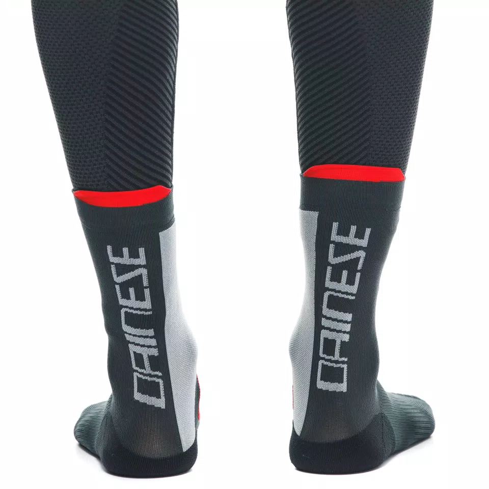 MOTORCYCLE THERMAL SOCKS - MID - BLACK/RED - 4
