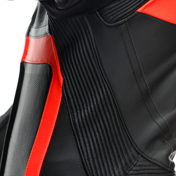 gen-z-junior-leather-1pc-suit-perf-black-fluo-red-black image number 15