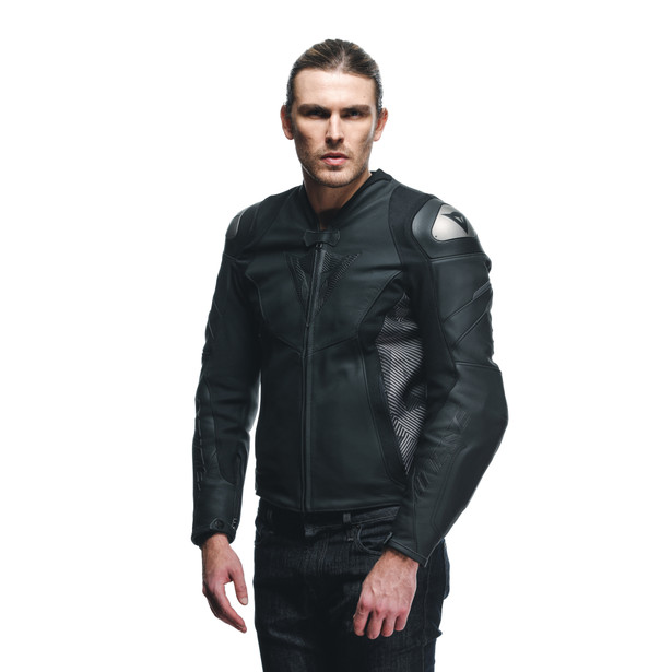 avro-5-giacca-moto-in-pelle-uomo-black-anthracite image number 4