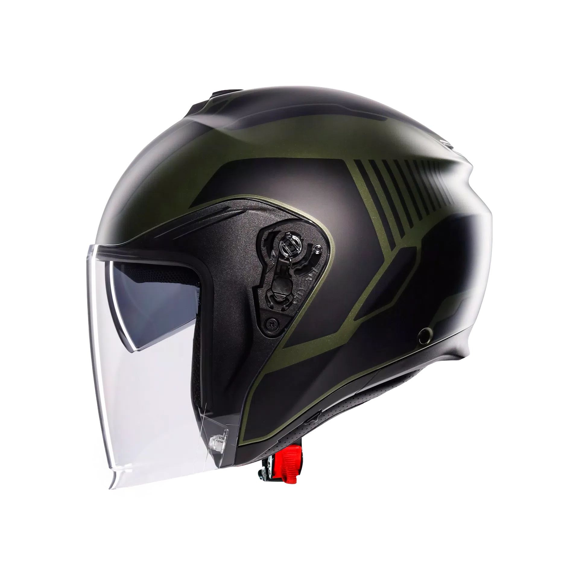 IRIDES SAKAI MATT GREEN/BLACK - CASQUE MOTO JET E2206