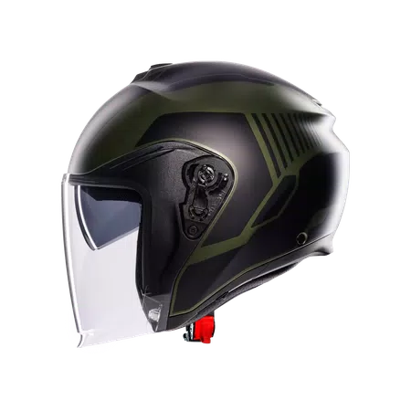 IRIDES SAKAI MATT GREEN/BLACK - MOTORBIKE OPEN FACE HELMET E2206 -  - 4