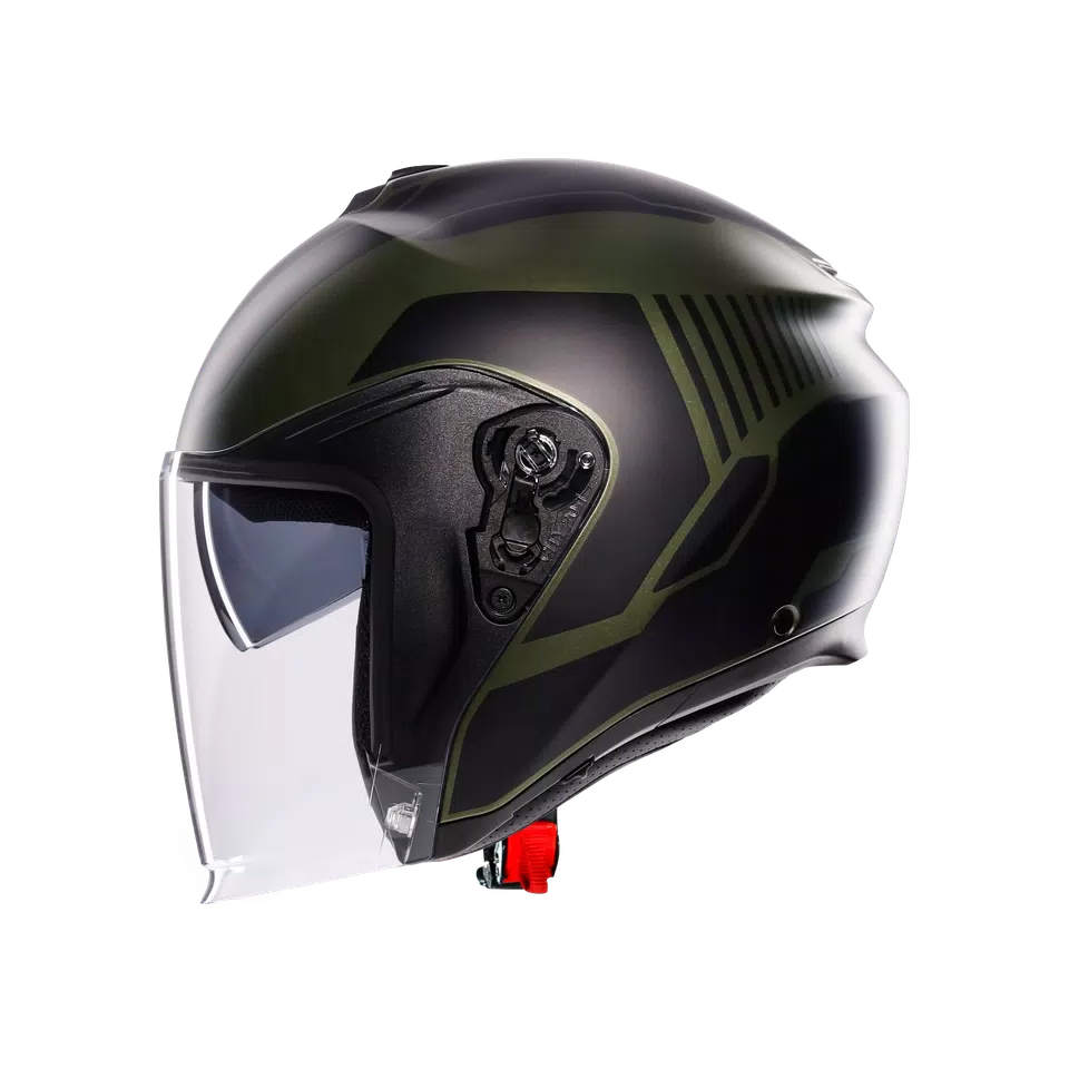IRIDES SAKAI MATT GREEN/BLACK - MOTORBIKE OPEN FACE HELMET E2206 -  - 4