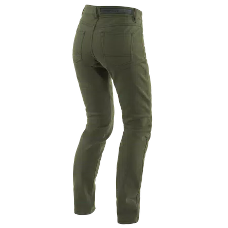 CLASSIC SLIM - WOMEN'S MOTORCYCLE PANTS IN FABRIC - OLIVE - 2
