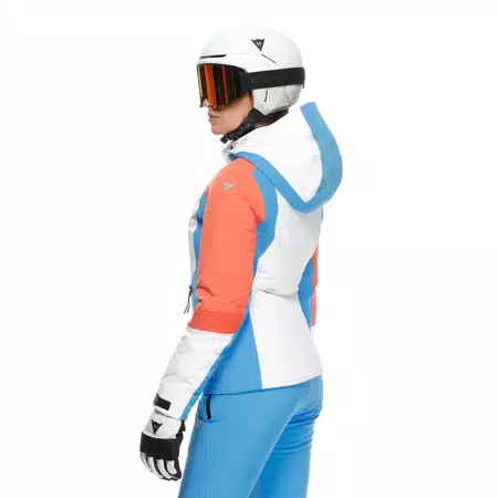 SPEED DEMON LAB DOMEAIR™ PRO - WOMEN’S SKI JACKET - WHITE/CORAL/BLUE - 3