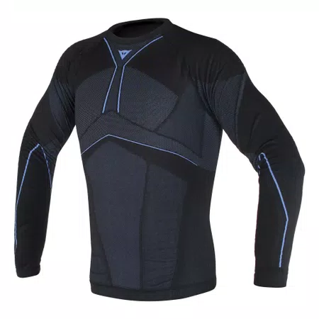 D-CORE AERO TEE LS - Lange mouwen motorfiets shirt - BLACK/COBALT-BLUE - 1