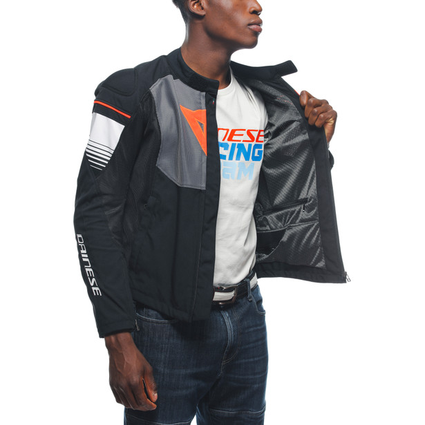air-fast-tex-giacca-moto-estiva-in-tessuto-uomo-black-gray-white image number 12