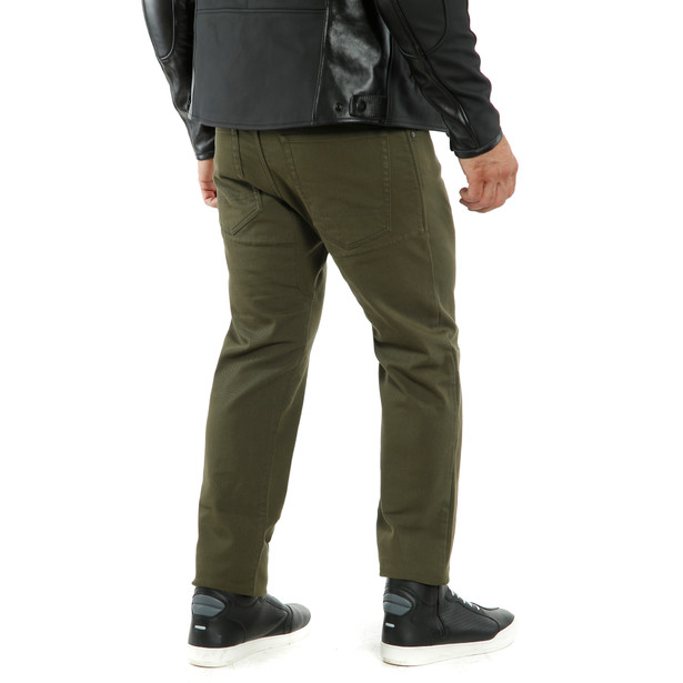 classic-regular-pantaloni-moto-in-tessuto-uomo-olive image number 3