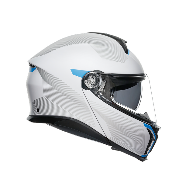 tourmodular-frequency-light-grey-blue-casco-moto-modular-e2206 image number 2