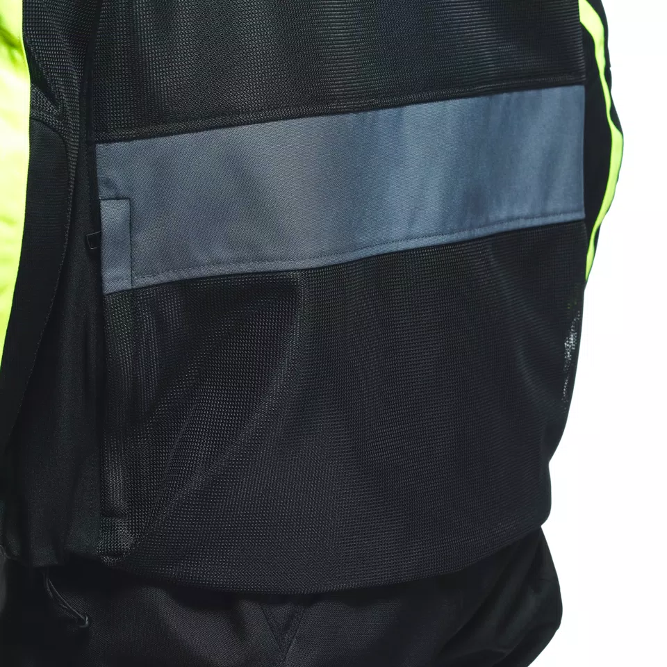 OUTLAW TEX - MEN'S SUMMER MOTORCYCLE JACKET IN FABRIC - BLACK/BLACK/EBONY/FLUO-YELLOW - 12