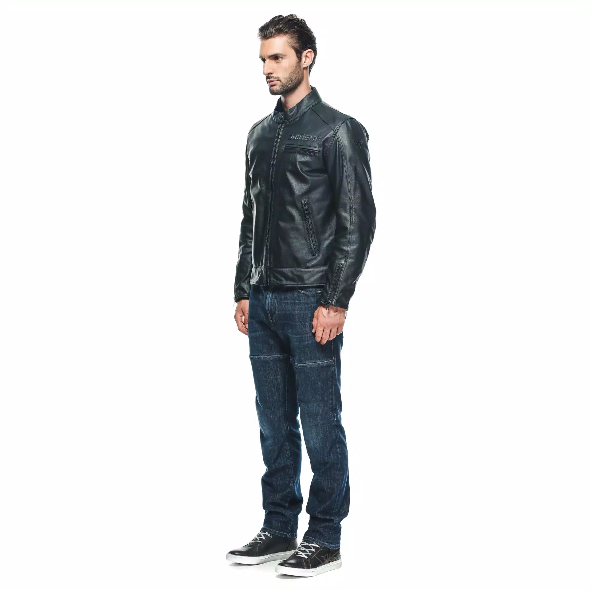 ZAURAX CHAQUETA DE CUERO MOTO HOMBRE