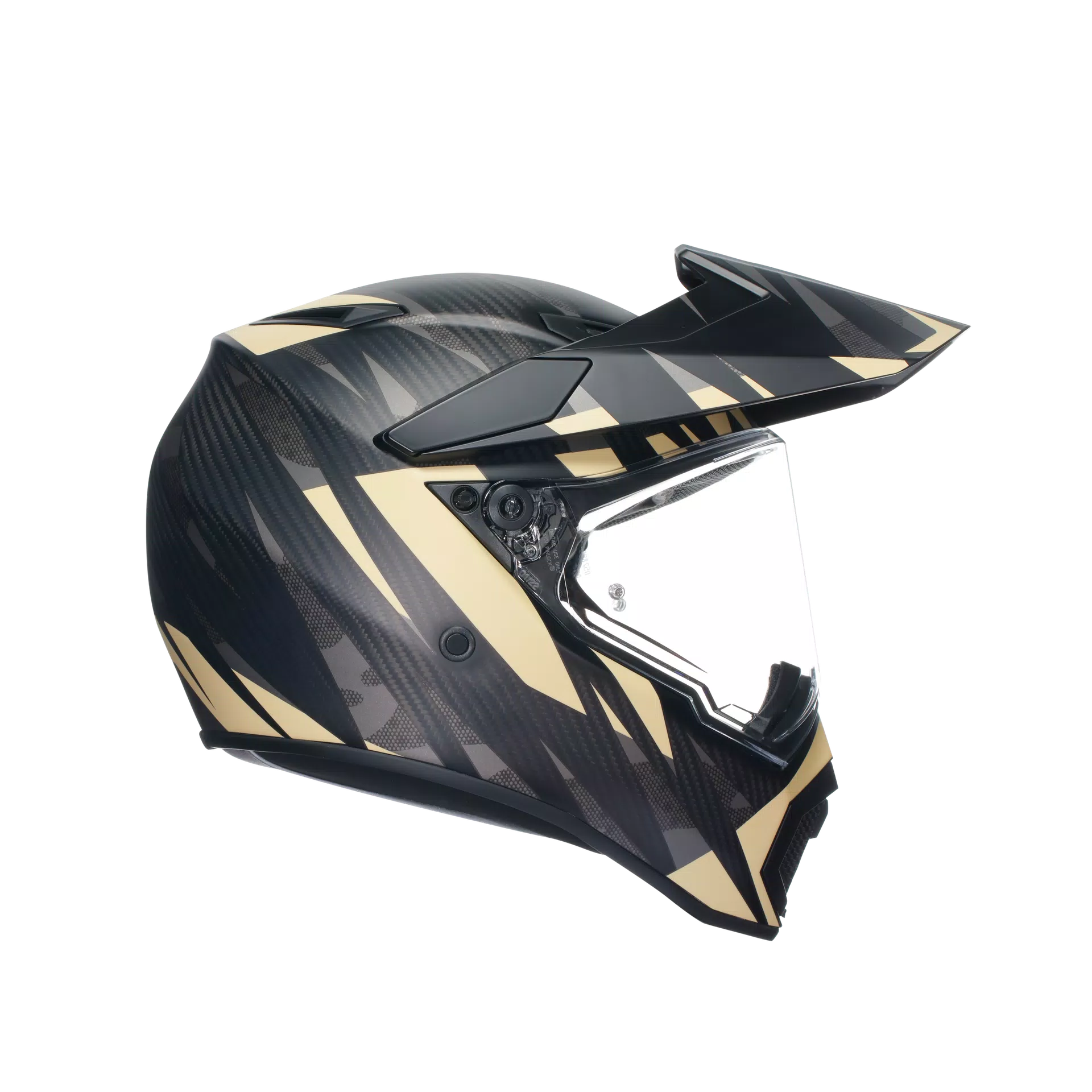 AX9 STEPPA MATT CARBON/GREY/SAND - MOTORBIKE FULL FACE HELMET E2205