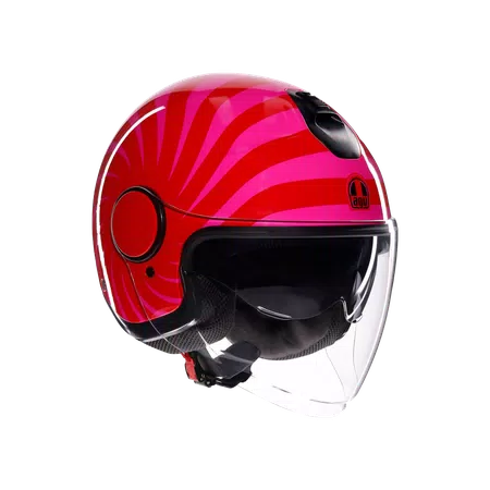 ETERES TROPEA RED/PINK - MOTORBIKE OPEN FACE HELMET E2206 -  - 1