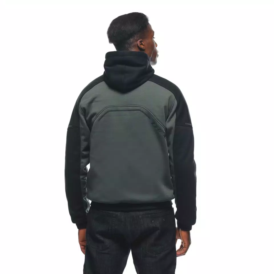 DAEMON-X SAFETY HOODIE - GIACCA MOTO IN TESSUTO UOMO - GREEN/BLACK - 8