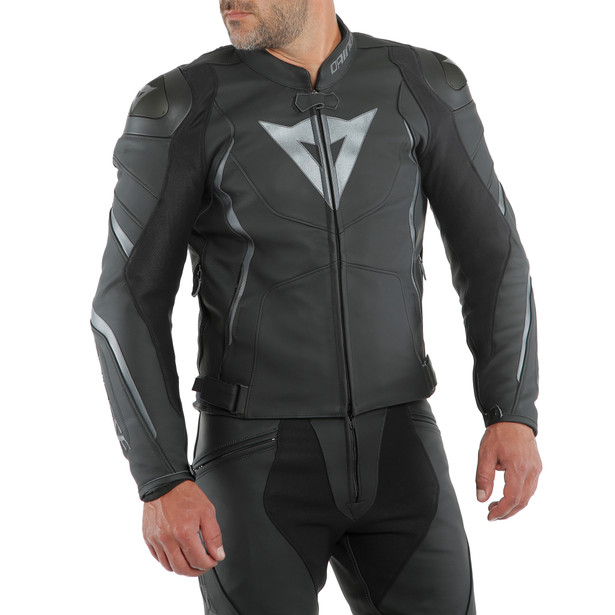 avro-4-giacca-moto-in-pelle-uomo-black-matt-anthracite image number 6