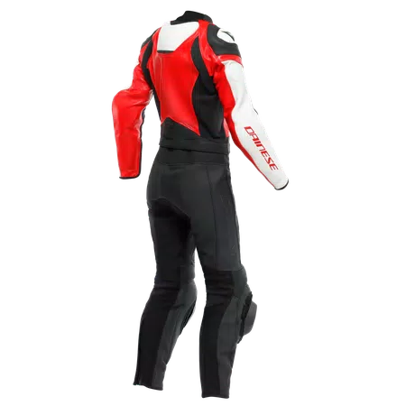 MIRAGE - DAMES 2-DELIG MOTORFIETS LEDERPAK (KORT/LANG) - BLACK/LAVA-RED/WHITE - 2