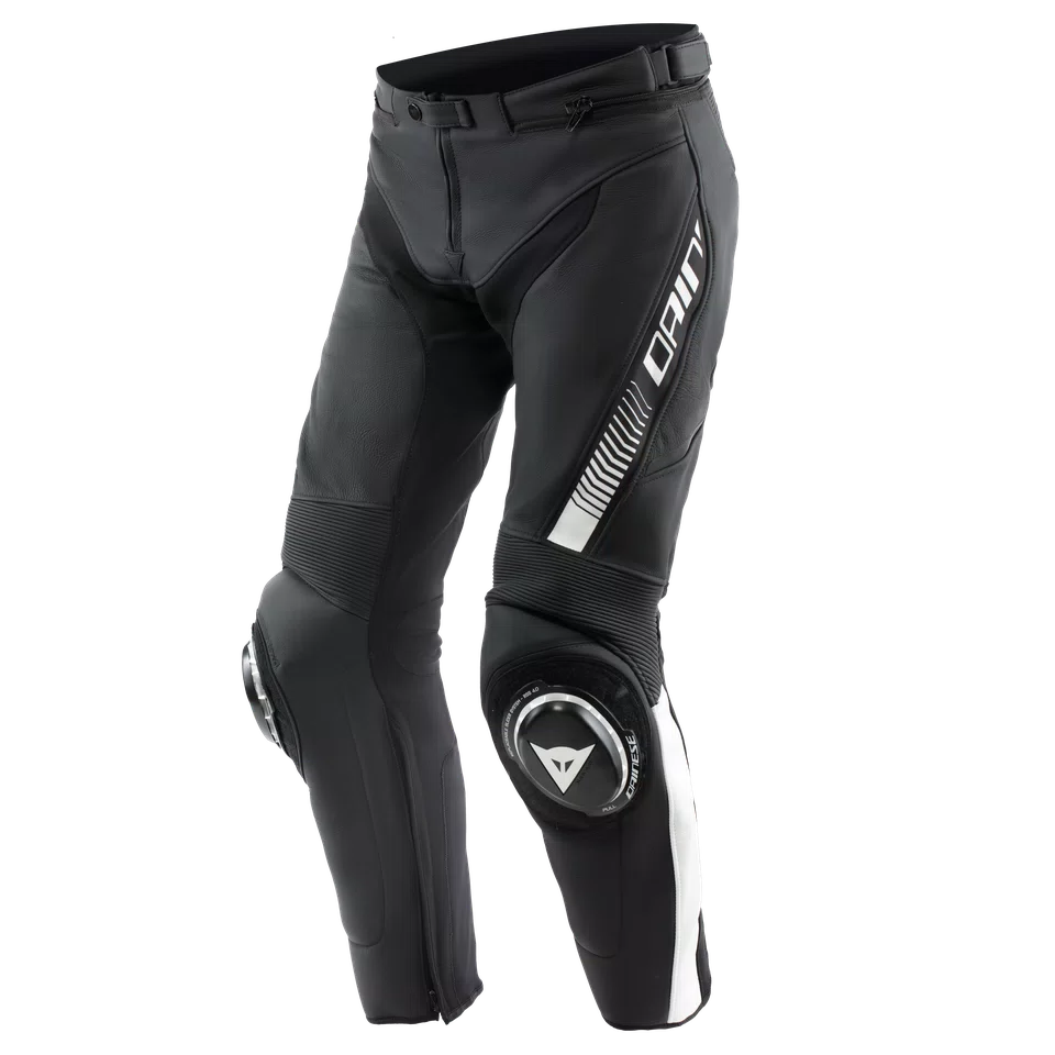 SUPER SPEED PERF. LEATHER PANTS BLACK WHITE Dainese