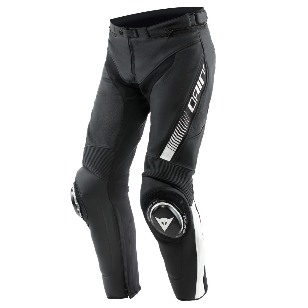 super-speed-men-leather-motorcycle-pants-black-white image number 0