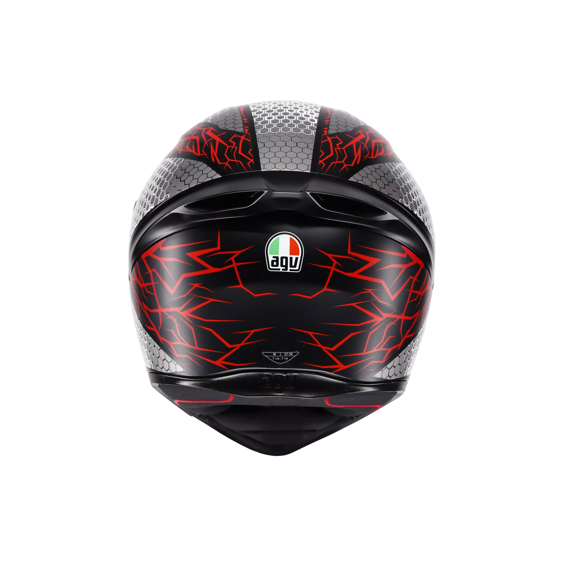 K1 S SPEEDARMOR MATT BLACK/GREY/RED - MOTORBIKE FULL FACE HELMET E2206