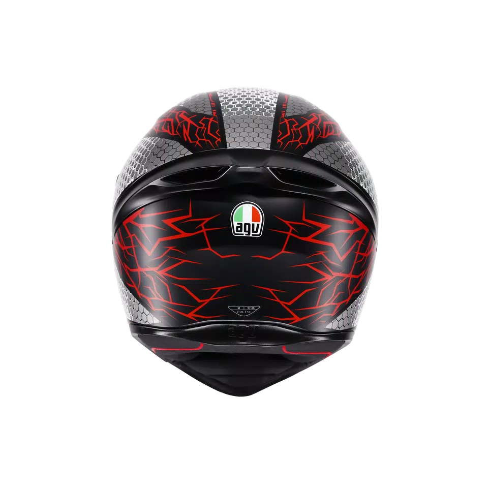 K1 S SPEEDARMOR MATT BLACK/GREY/RED - MOTORBIKE FULL FACE HELMET E2206 -  - 5